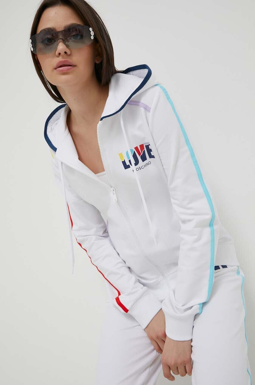 Love Moschino Анцуг дамски в бяло - Pepit.bg