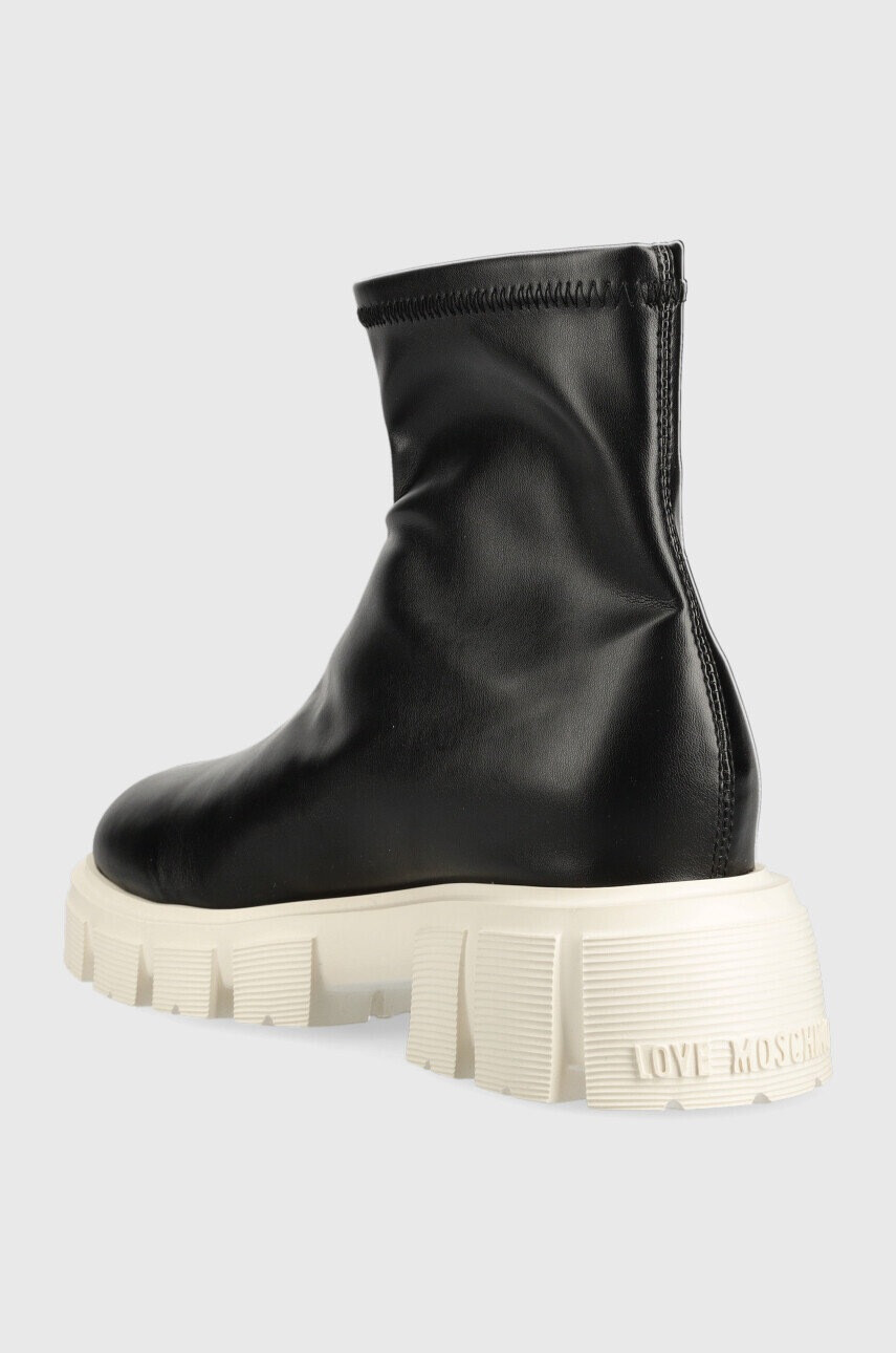 Love Moschino Боти в черно с платформа - Pepit.bg