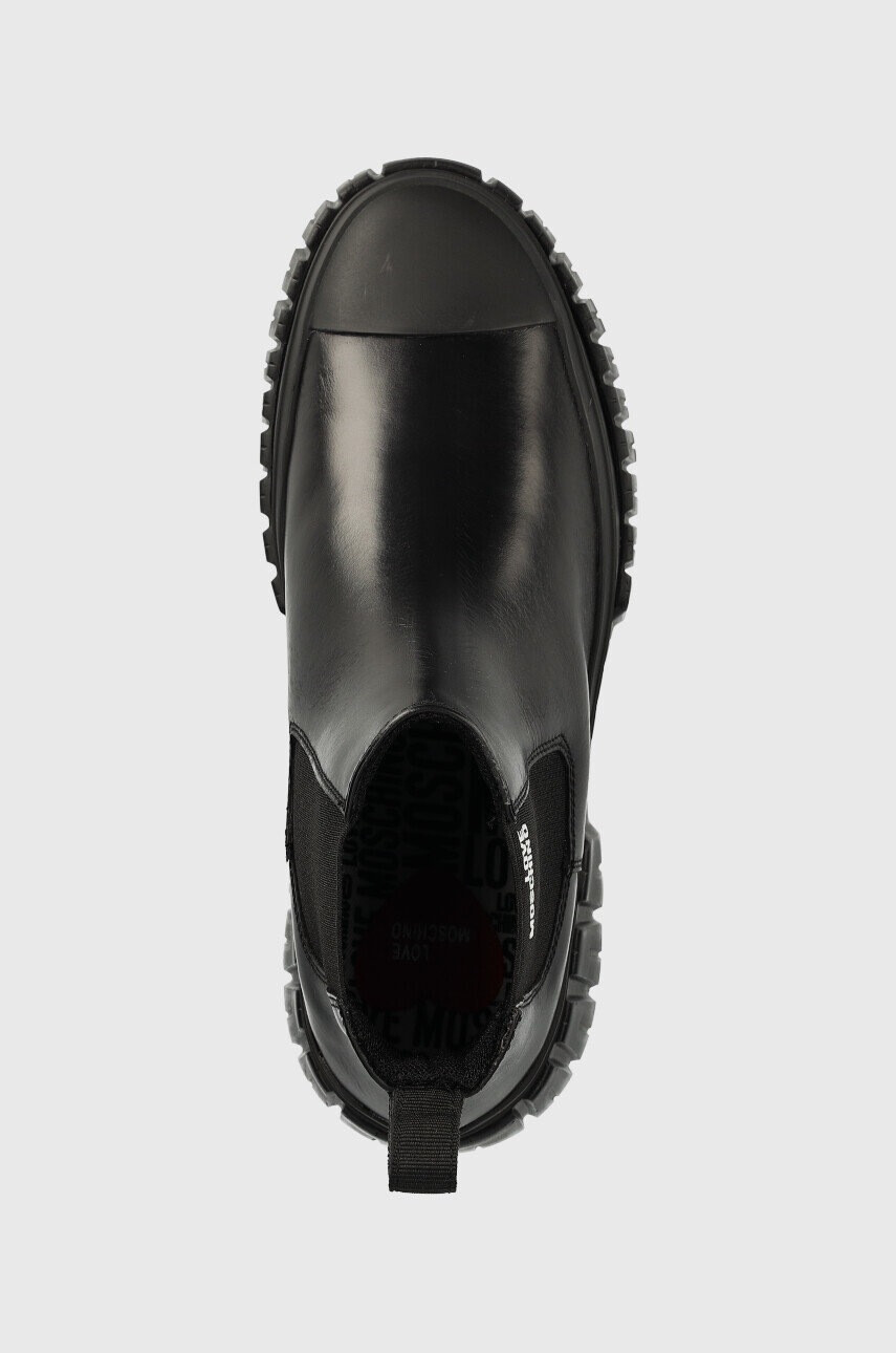 Love Moschino Боти челси в черно с платформа - Pepit.bg