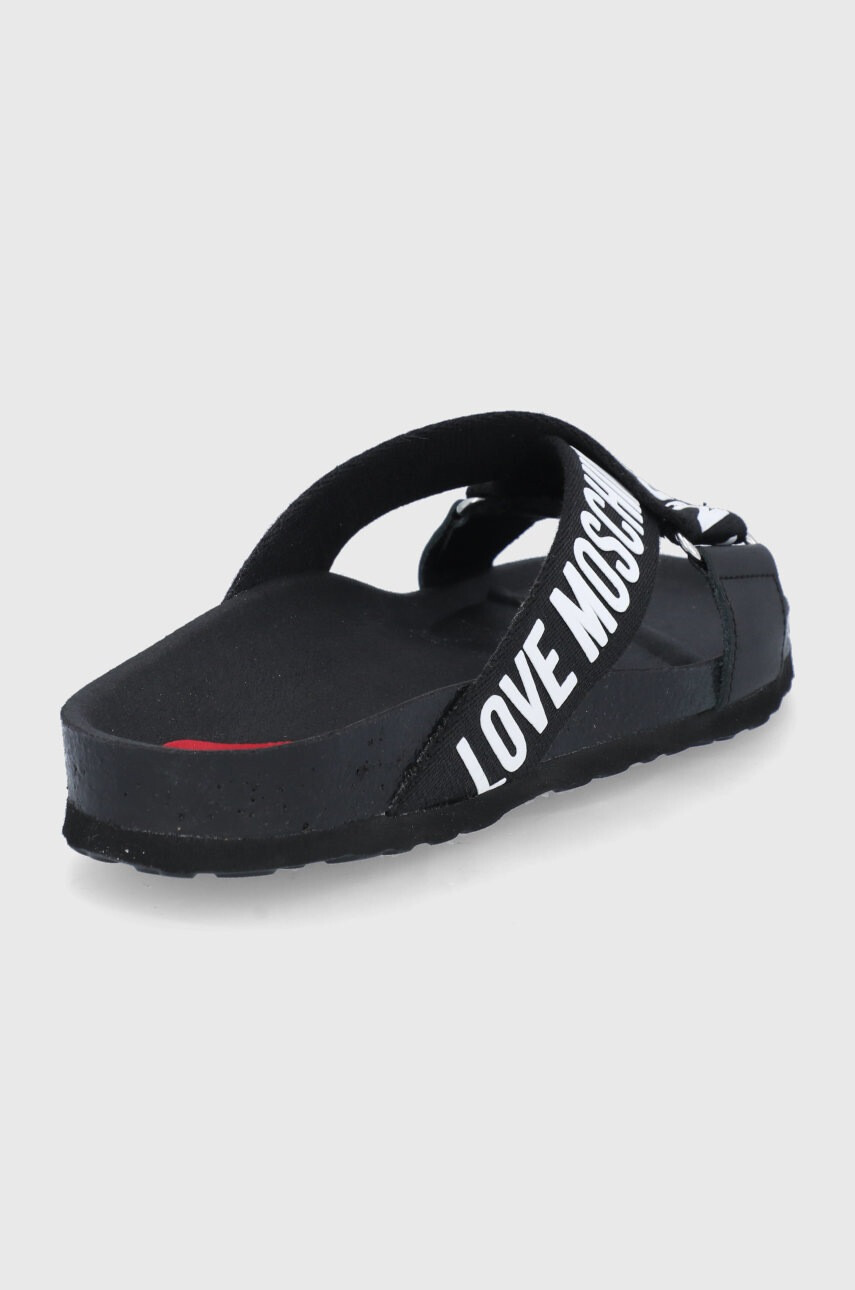 Love Moschino Чехли дамски в черно - Pepit.bg