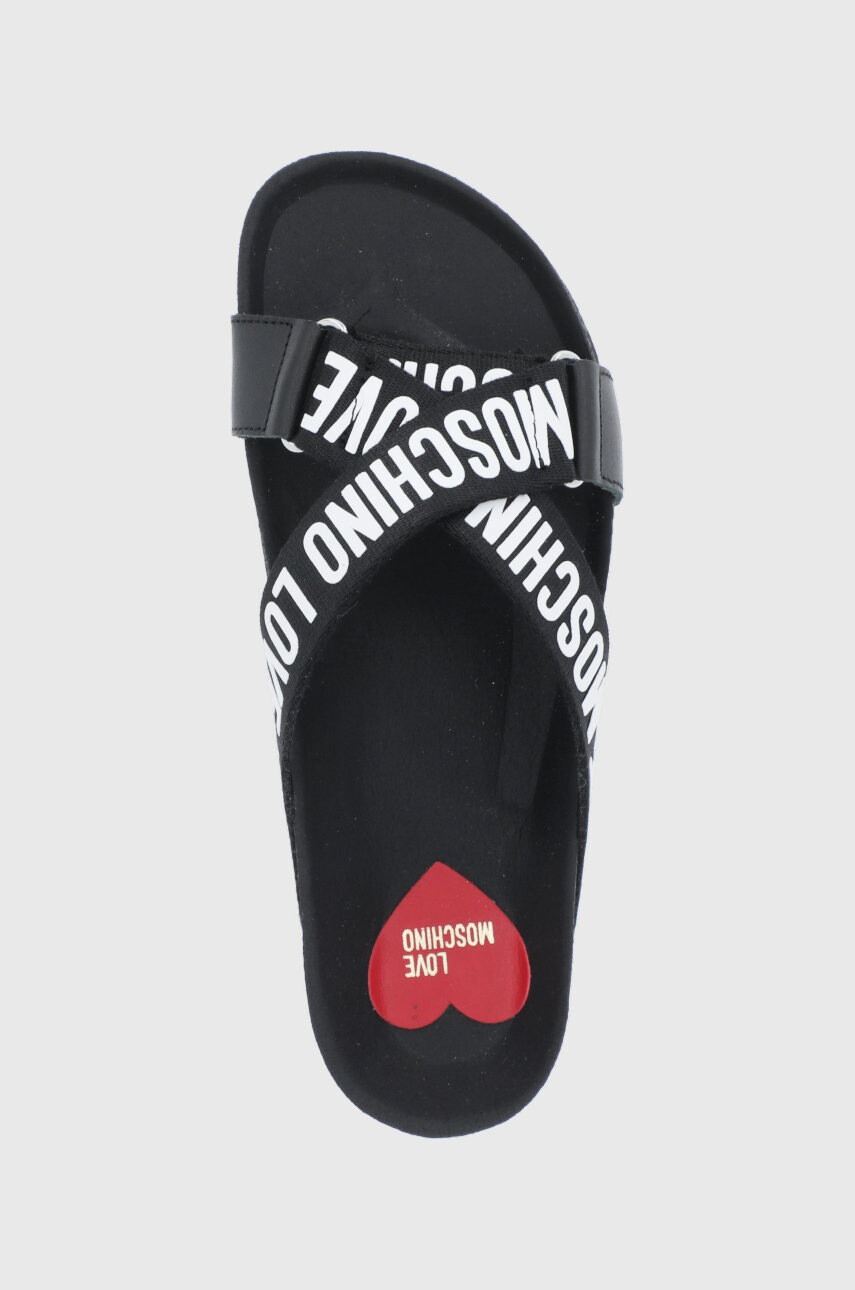 Love Moschino Чехли дамски в черно - Pepit.bg