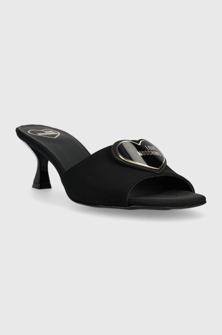 Love Moschino Чехли в черно с ток стилето JA28335G0GIM0000 - Pepit.bg