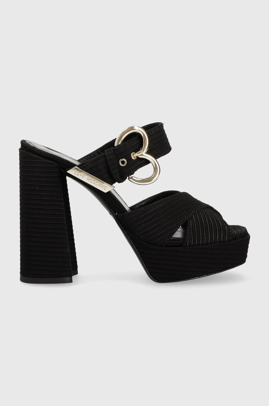 Love Moschino Чехли Sabotd Quadra 120 в черно JA2809CG1G - Pepit.bg