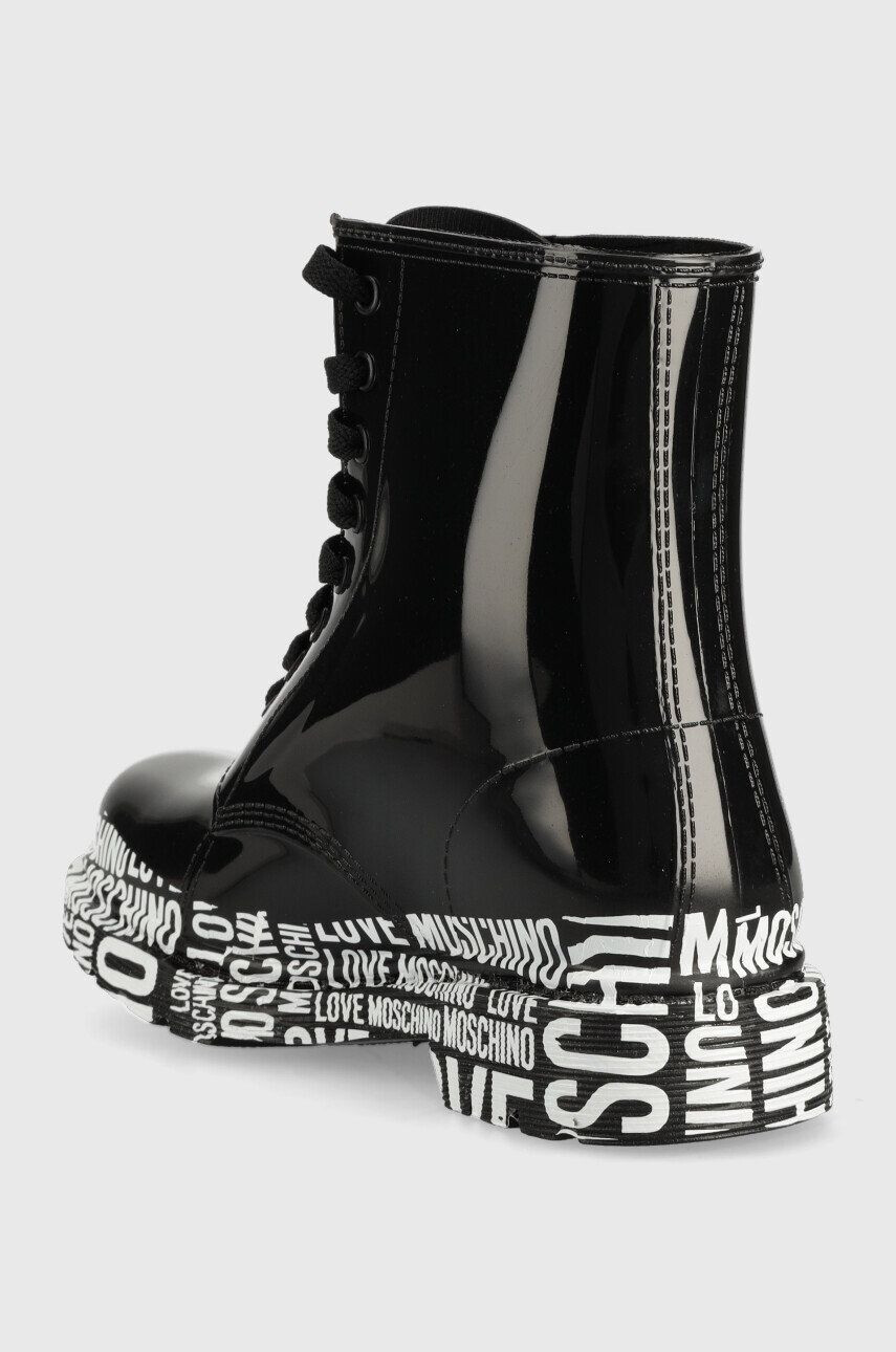 Love Moschino Гумени ботуши в черно - Pepit.bg