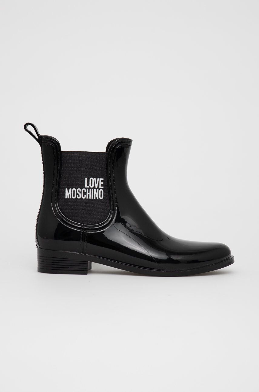 Love Moschino Гумени ботуши дамски в бяло - Pepit.bg