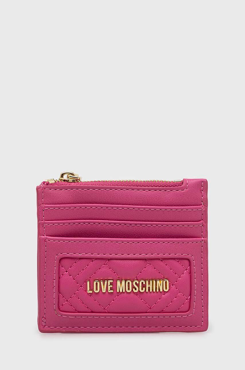 Love Moschino Калъф за карти в розово - Pepit.bg