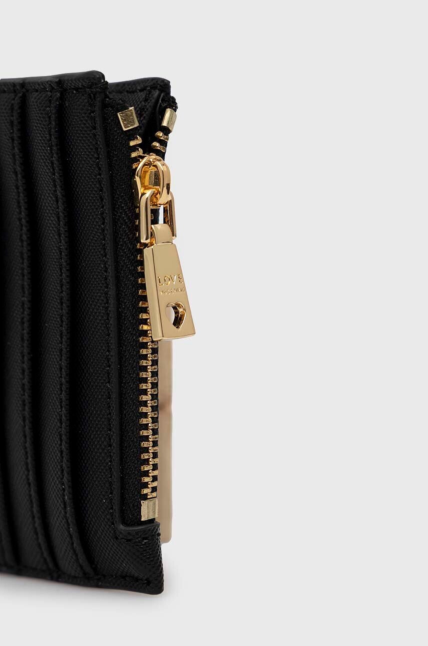Love Moschino Калъф за карти в черно - Pepit.bg