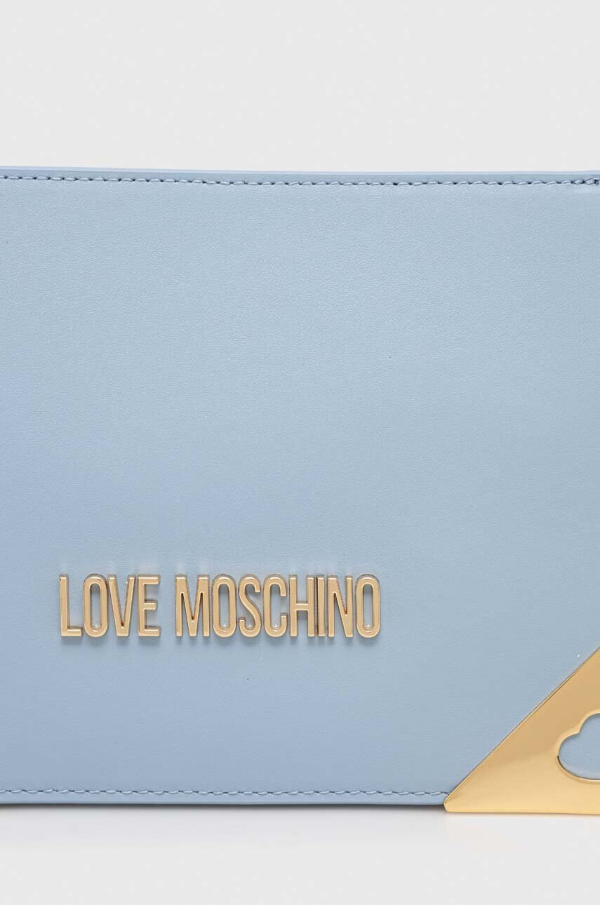 Love Moschino Кожена чанта в синьо - Pepit.bg