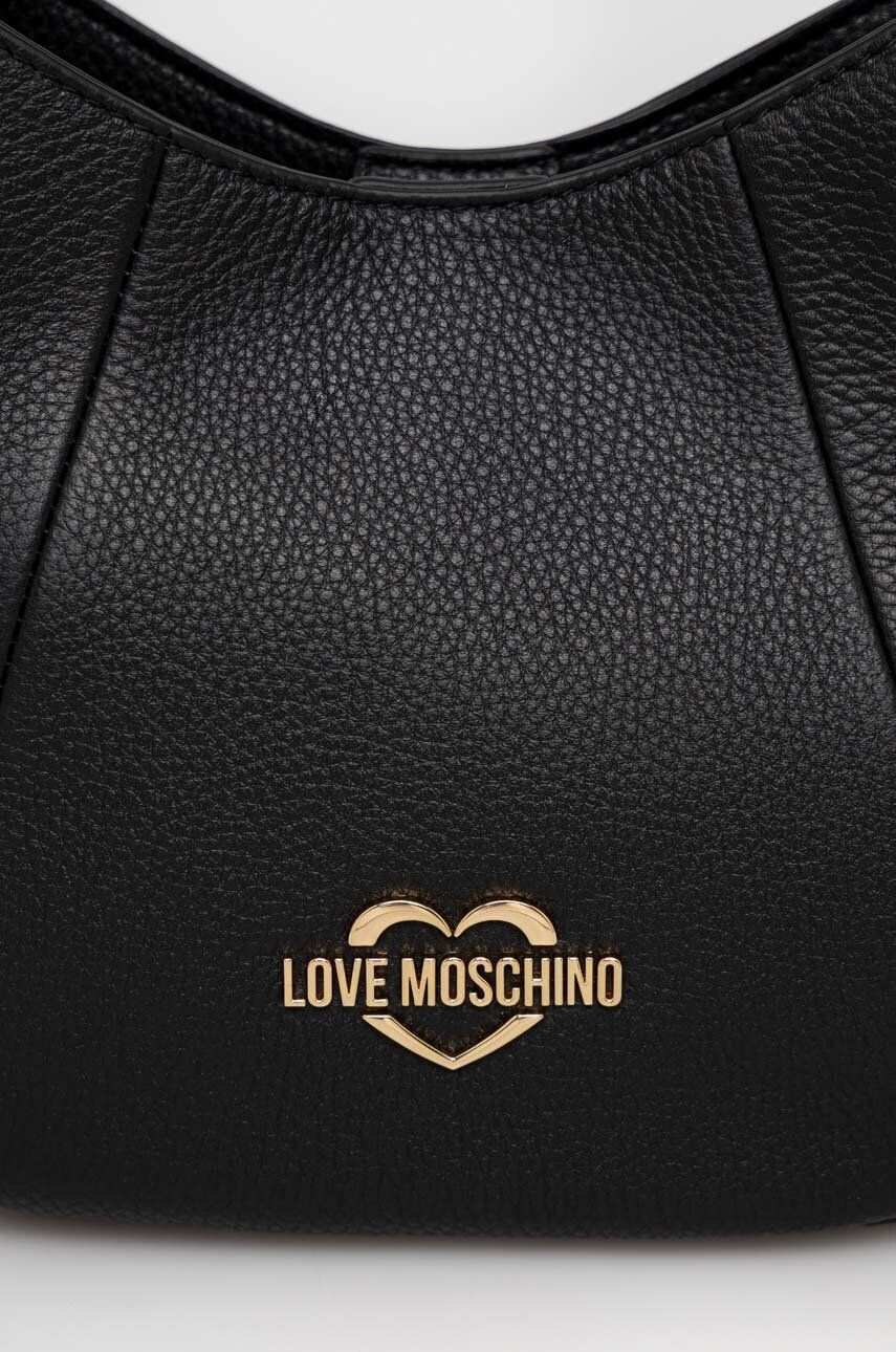 Love Moschino Кожена чанта в черно - Pepit.bg