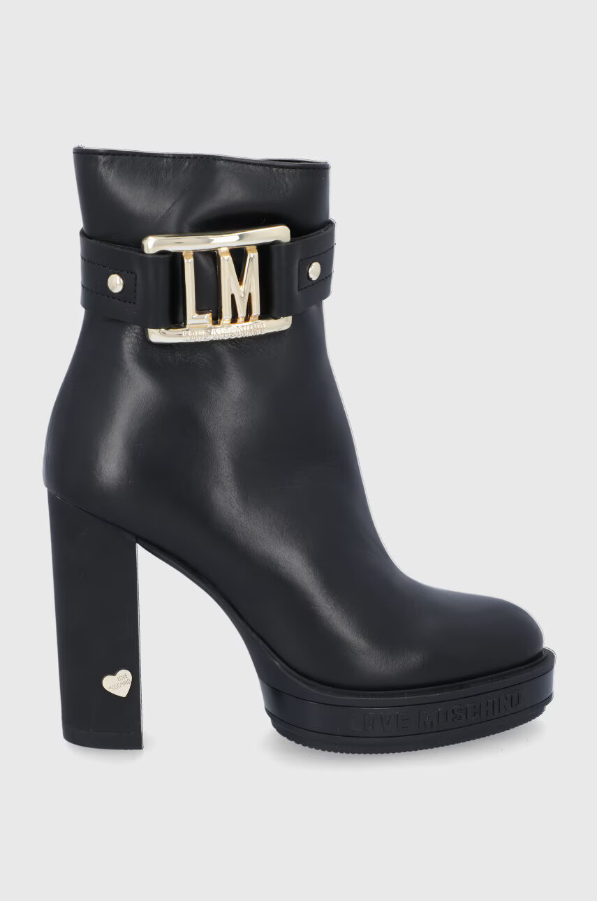 Love Moschino Кожени боти - Pepit.bg