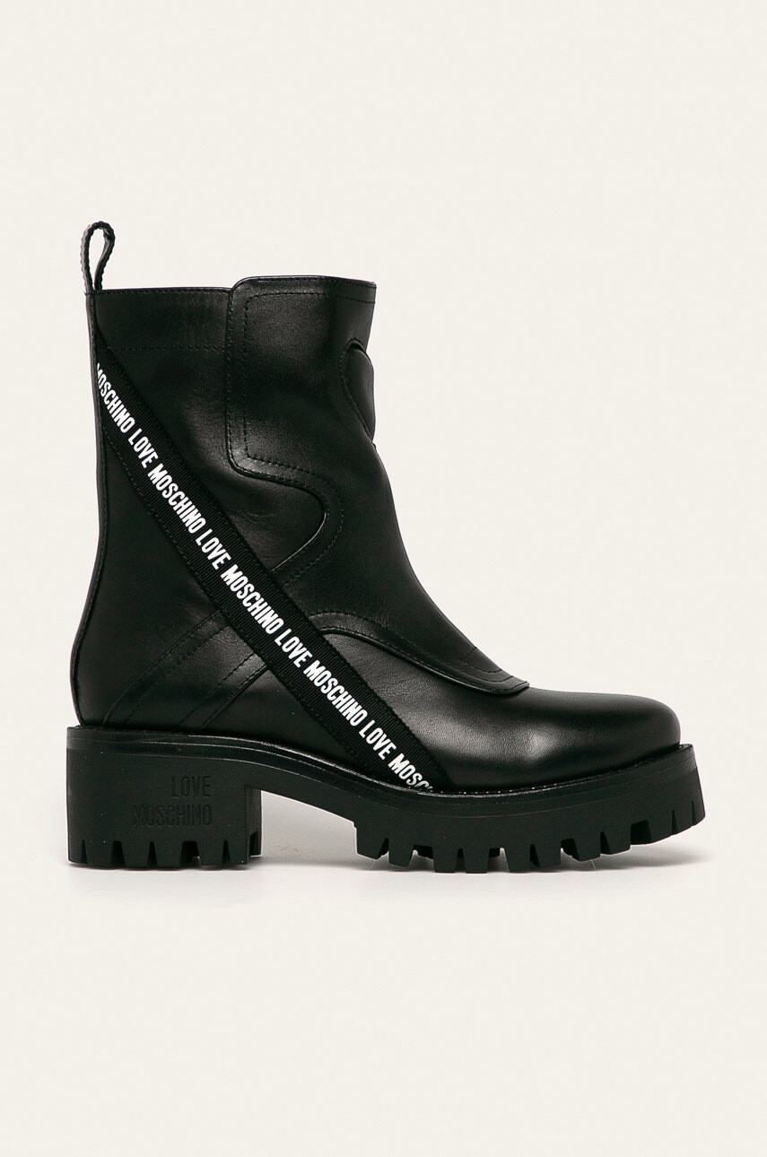 Love Moschino Кожени боти - Pepit.bg