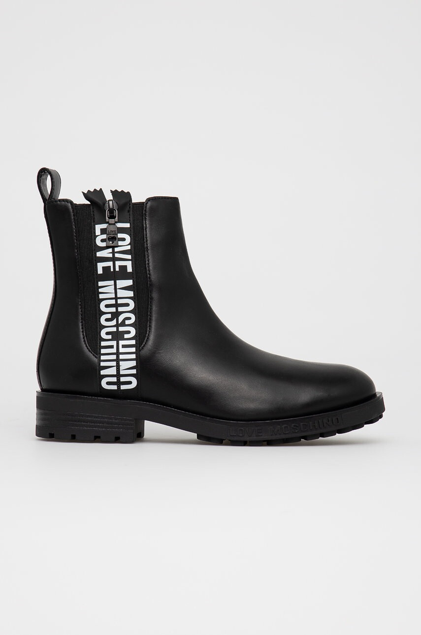 Love Moschino Кожени боти челси - Pepit.bg