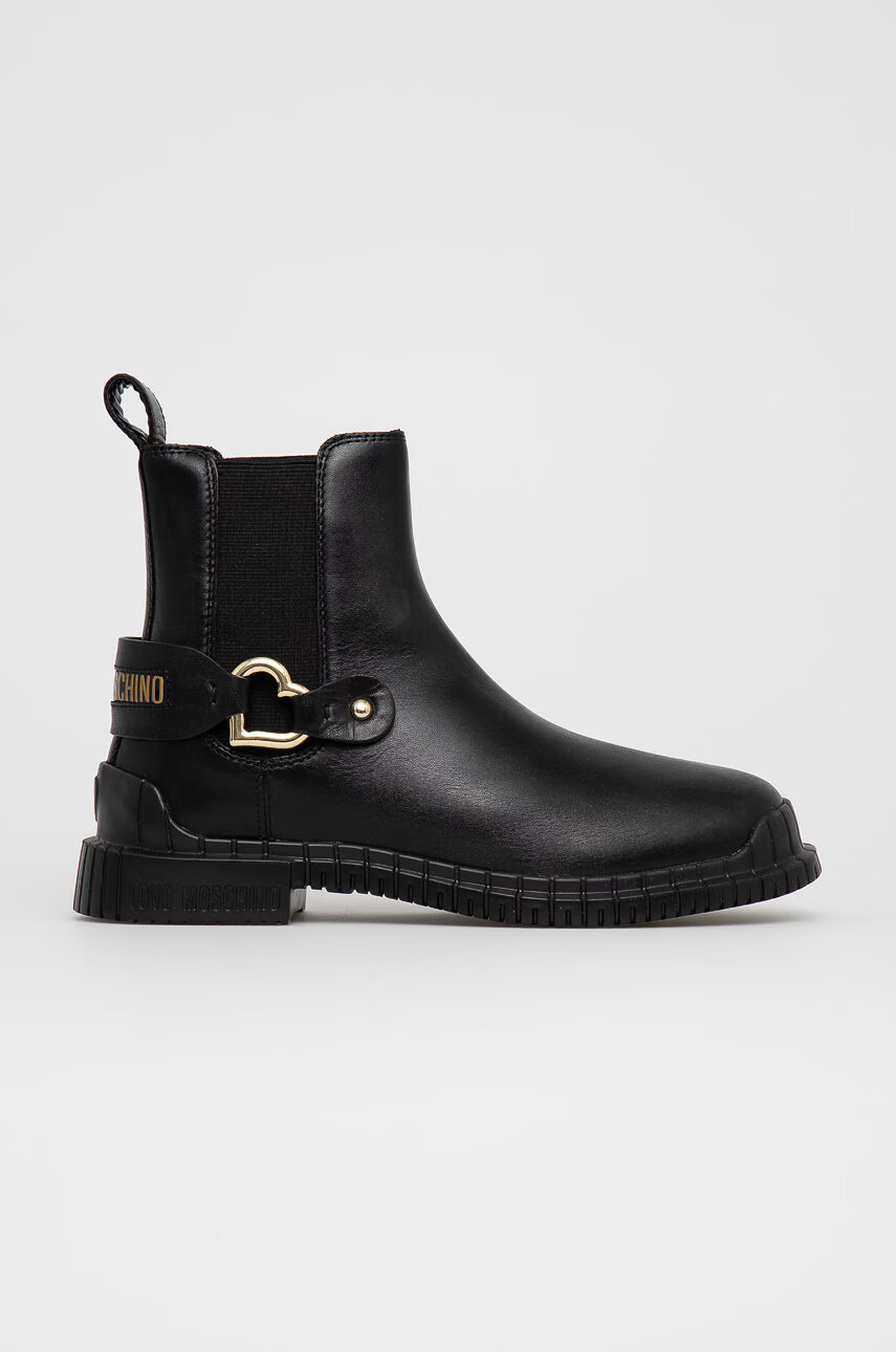 Love Moschino Кожени боти челси - Pepit.bg
