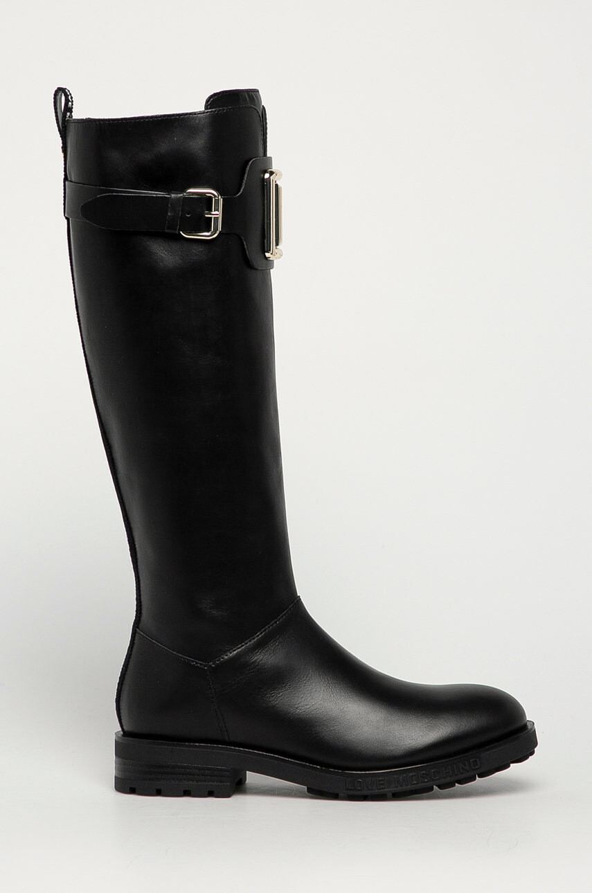 Love Moschino Кожени ботуши - Pepit.bg