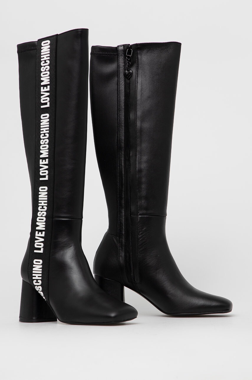 Love Moschino Кожени ботуши - Pepit.bg