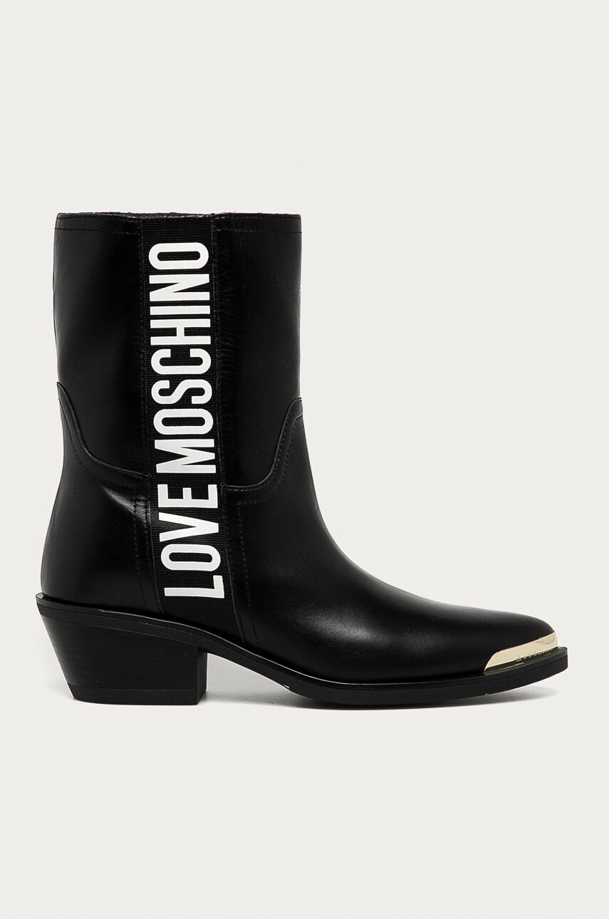 Love Moschino Кожени каубойски ботуши - Pepit.bg
