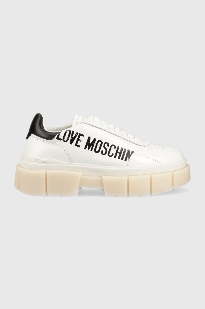 Love Moschino Кожени маратонки Sneakerd Belove 65 - Pepit.bg