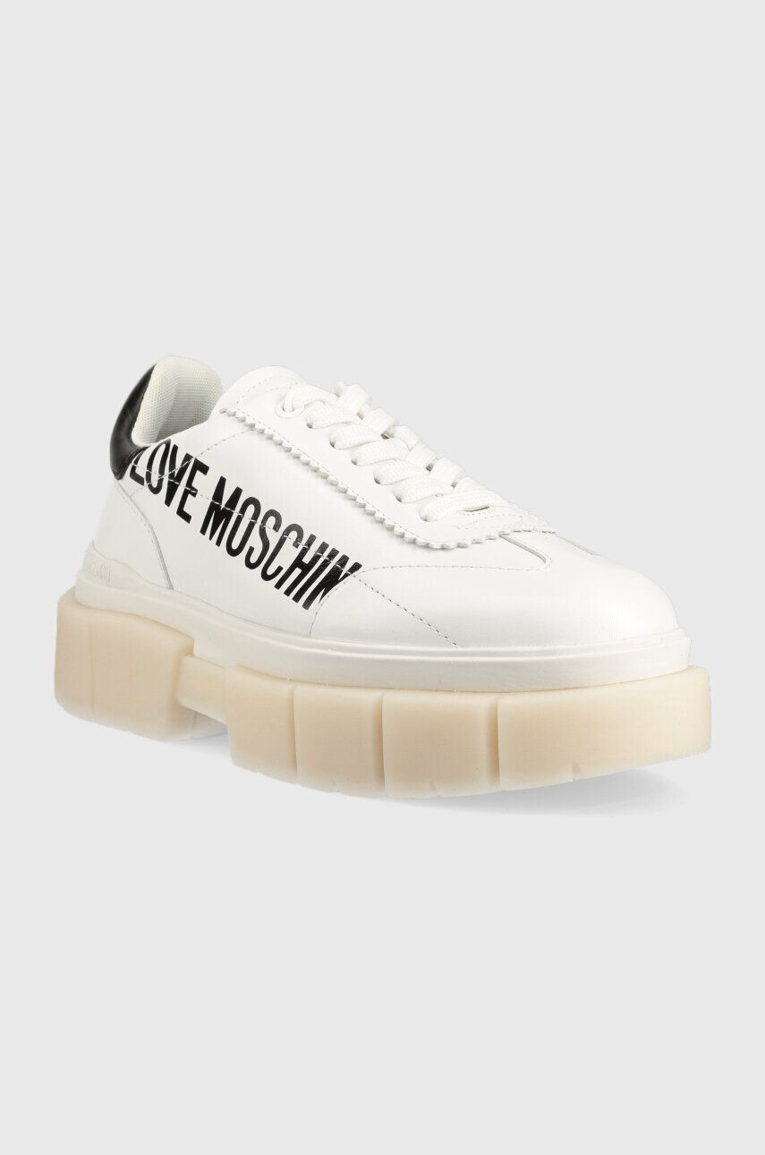 Love Moschino Кожени маратонки Sneakerd Belove 65 - Pepit.bg