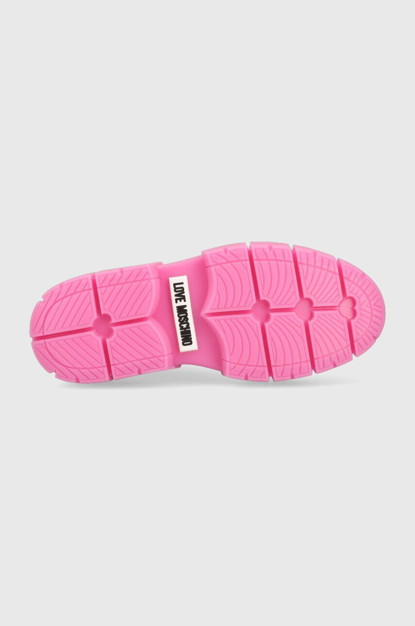 Love Moschino Кожени маратонки Sneakerd Belove 65 в бяло JA15676G1G - Pepit.bg