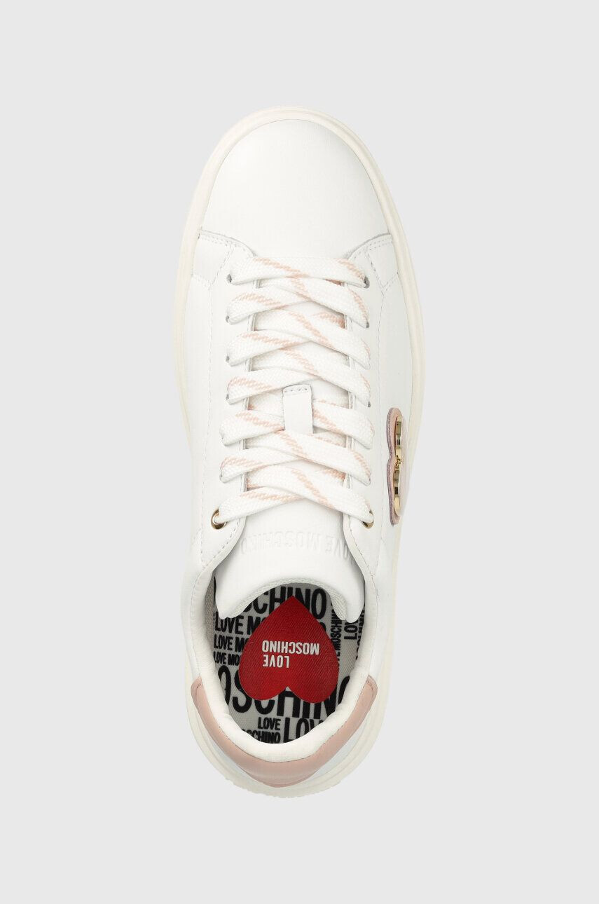 Love Moschino Кожени маратонки Sneakerd Bold 40 в бяло JA15384G1G - Pepit.bg