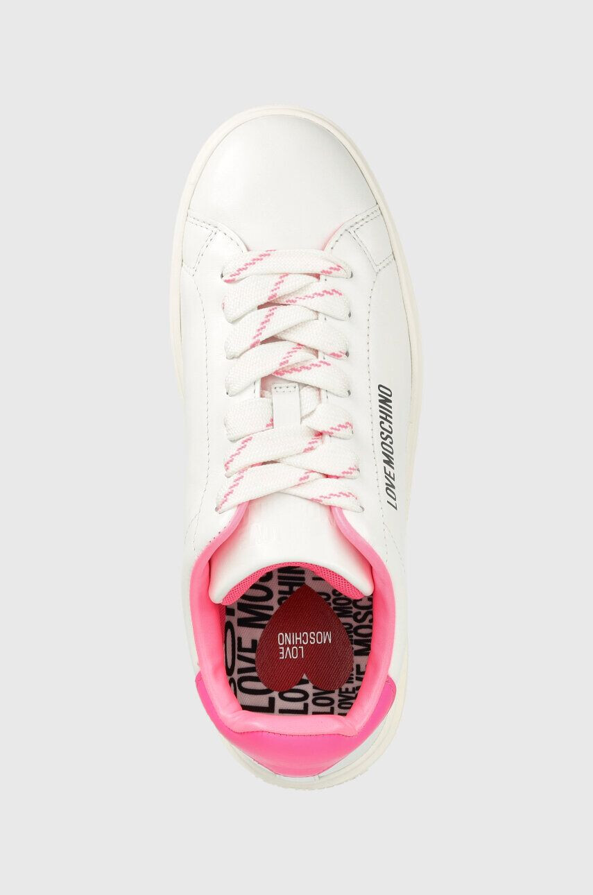 Love Moschino Кожени маратонки Sneakerd Bold 40 в бяло JA15374G1G - Pepit.bg