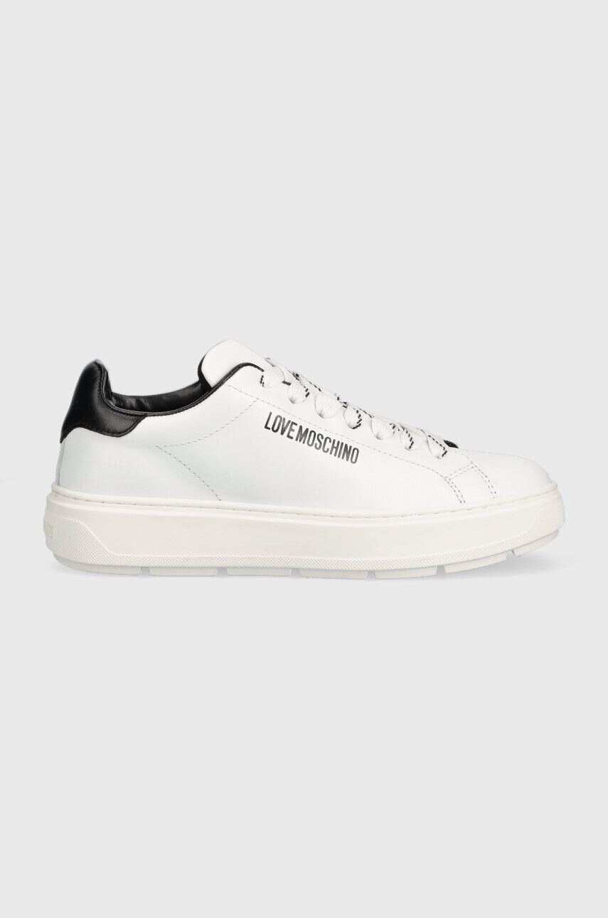 Love Moschino Кожени маратонки Sneakerd Bold 40 в бяло JA15374G1G - Pepit.bg