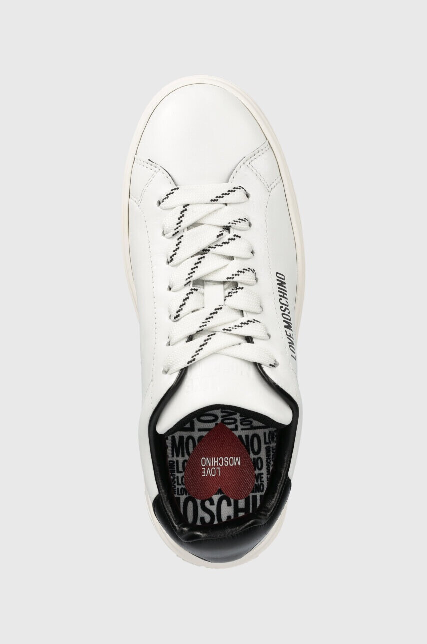 Love Moschino Кожени маратонки Sneakerd Bold 40 в бяло JA15374G1G - Pepit.bg
