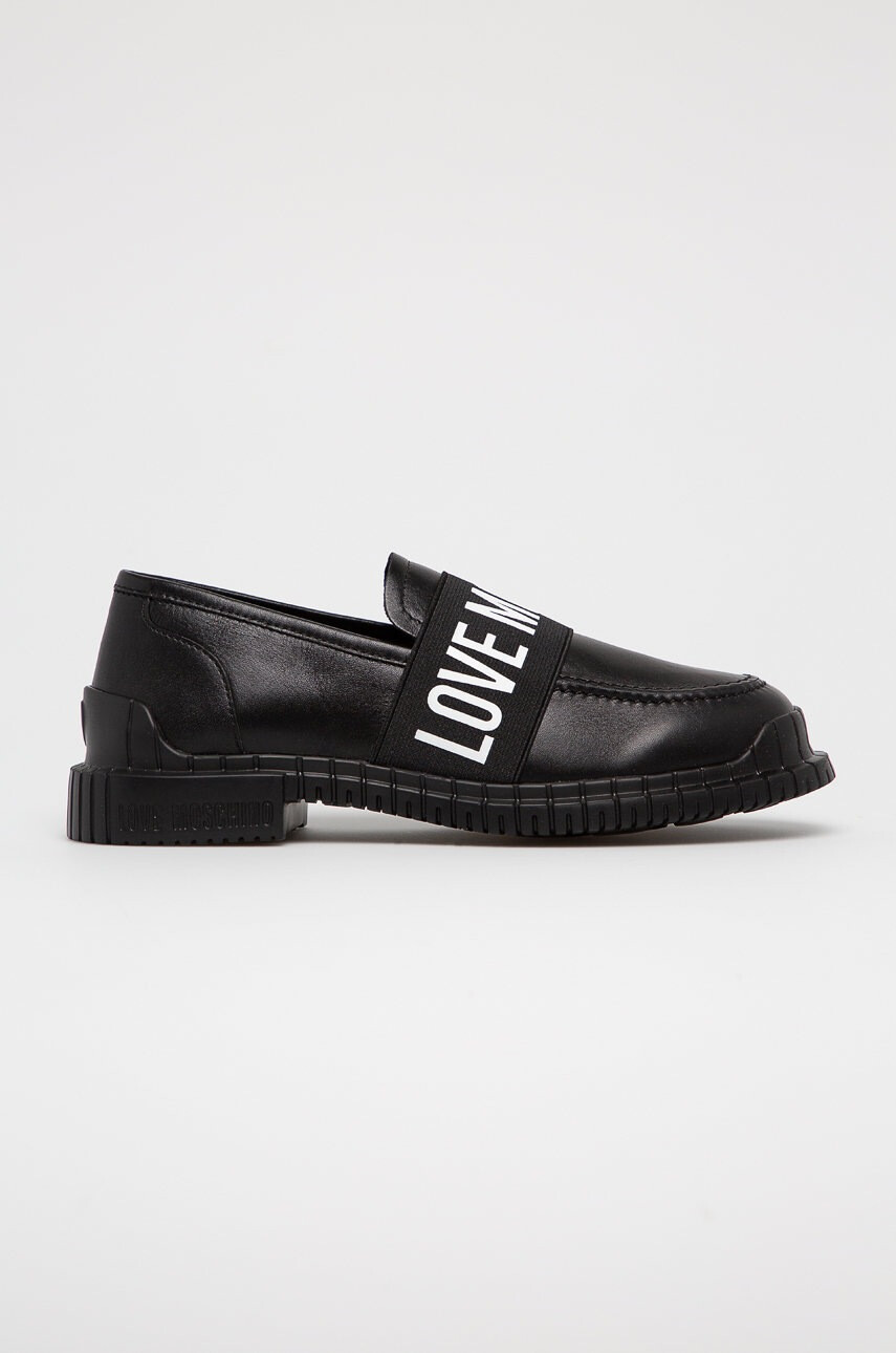 Love Moschino Кожени мокасини - Pepit.bg