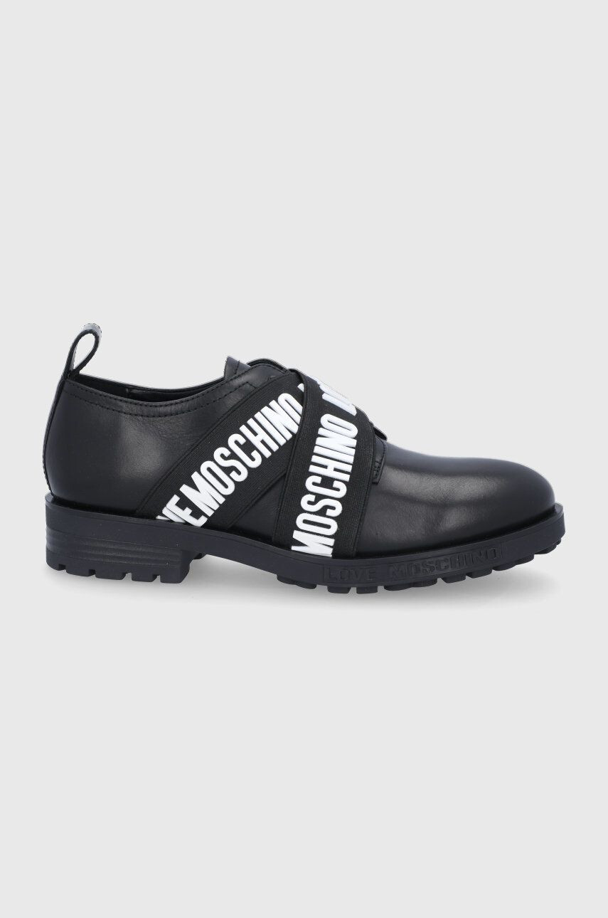 Love Moschino Кожени половинки обувки - Pepit.bg