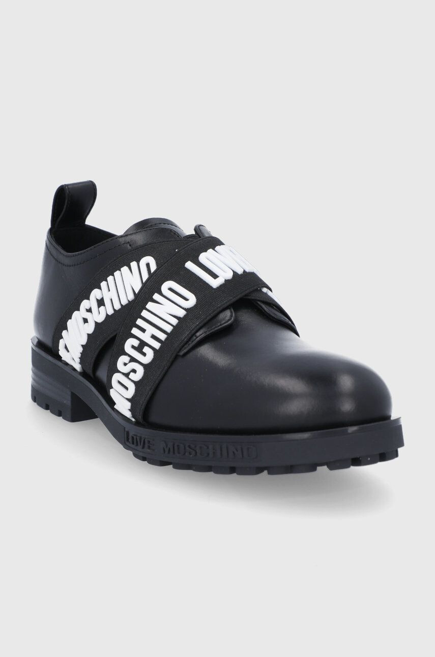 Love Moschino Кожени половинки обувки - Pepit.bg