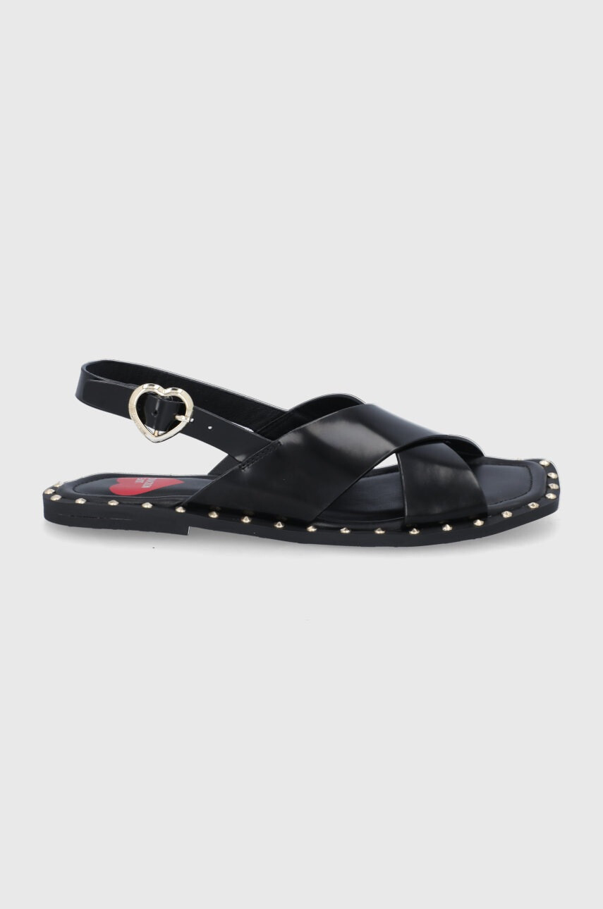 Love Moschino Кожени сандали - Pepit.bg
