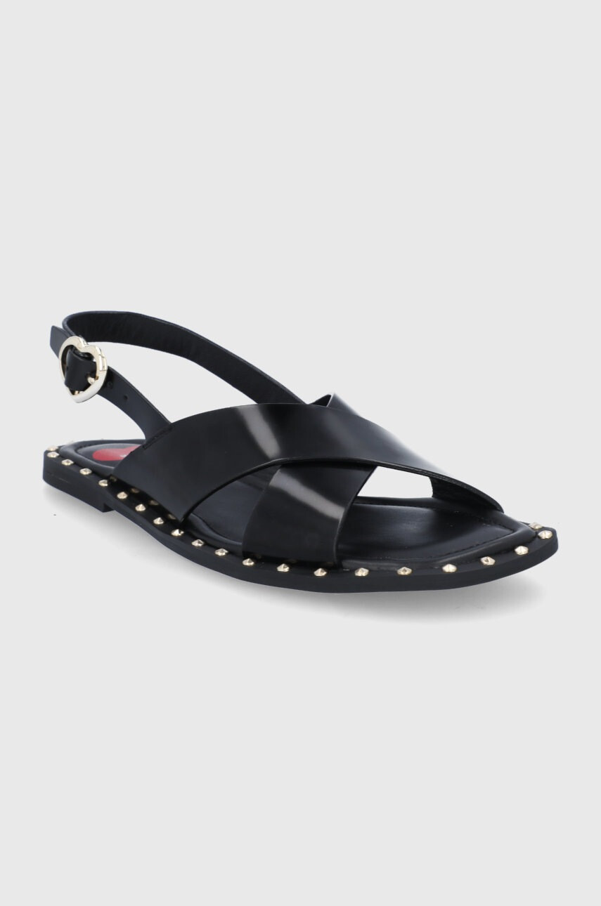 Love Moschino Кожени сандали - Pepit.bg