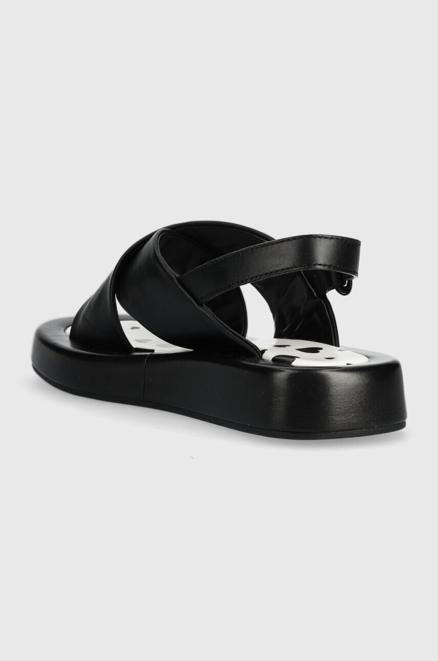 Love Moschino Кожени сандали в черно JA16263G0GIE100A - Pepit.bg