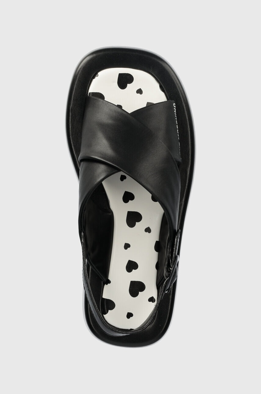 Love Moschino Кожени сандали в черно JA16263G0GIE100A - Pepit.bg