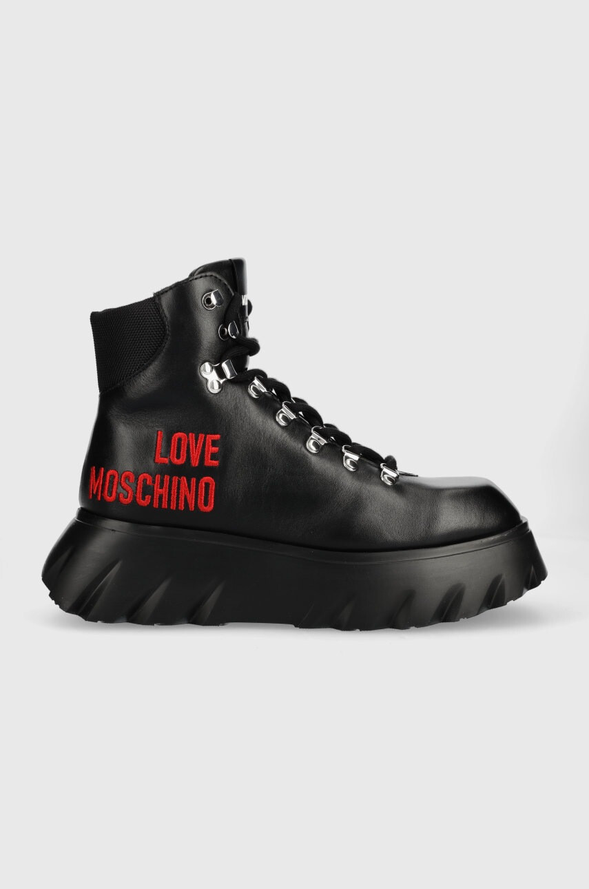 Love Moschino Кубинки в черно с платформа - Pepit.bg