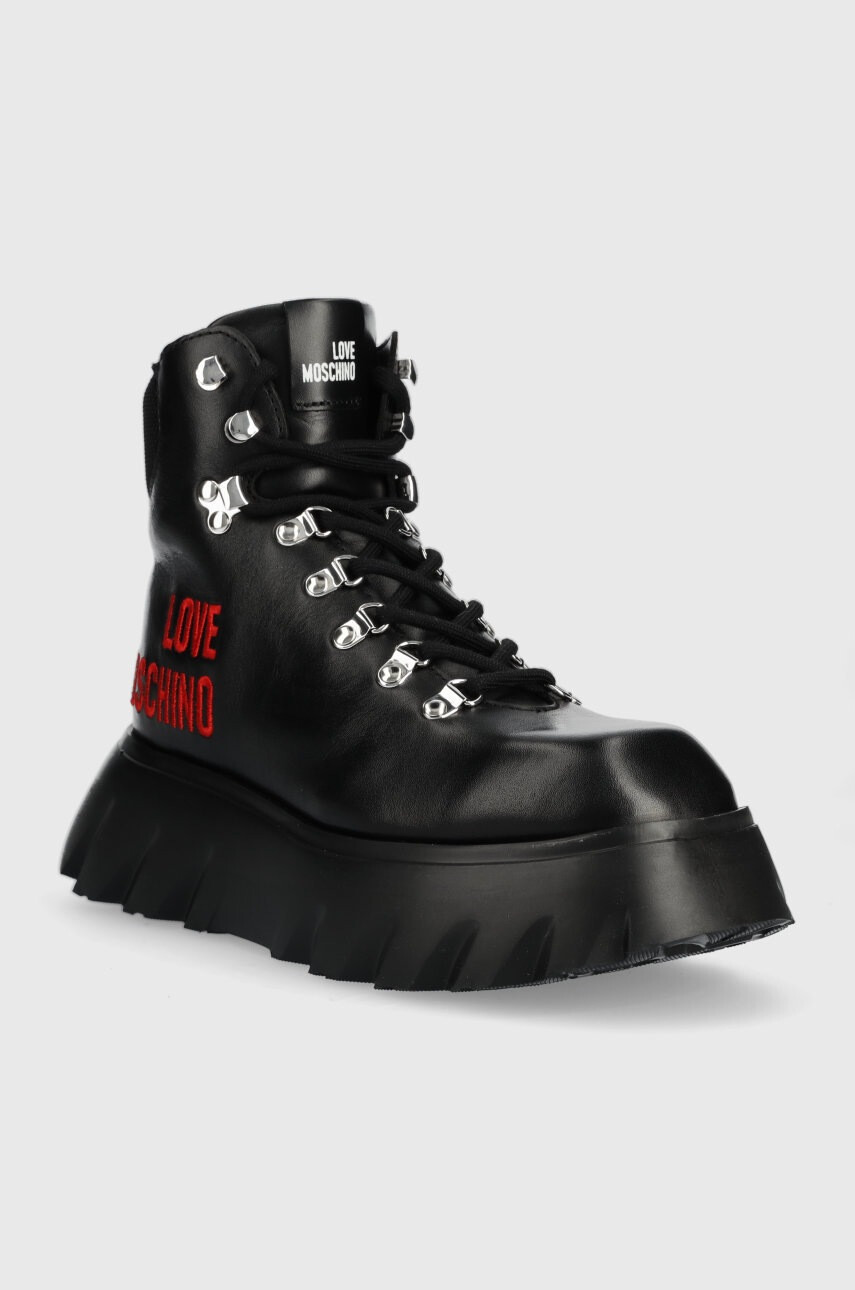 Love Moschino Кубинки в черно с платформа - Pepit.bg
