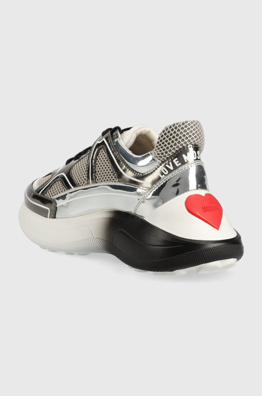 Love Moschino Маратонки Sneakerd Running 60 в сребристо - Pepit.bg