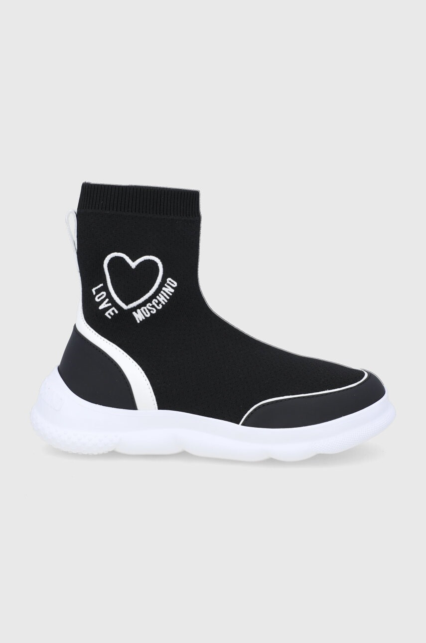 Love Moschino Обувки в черно с равна подметка - Pepit.bg