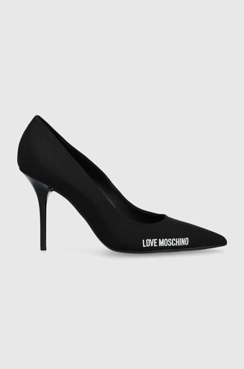 Love Moschino Обувки с висок ток в черно JA10089G0GIM0000 - Pepit.bg