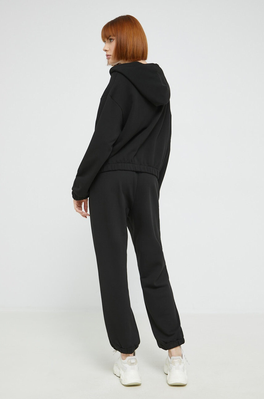 Love Moschino Памучен анцуг дамски в черно - Pepit.bg