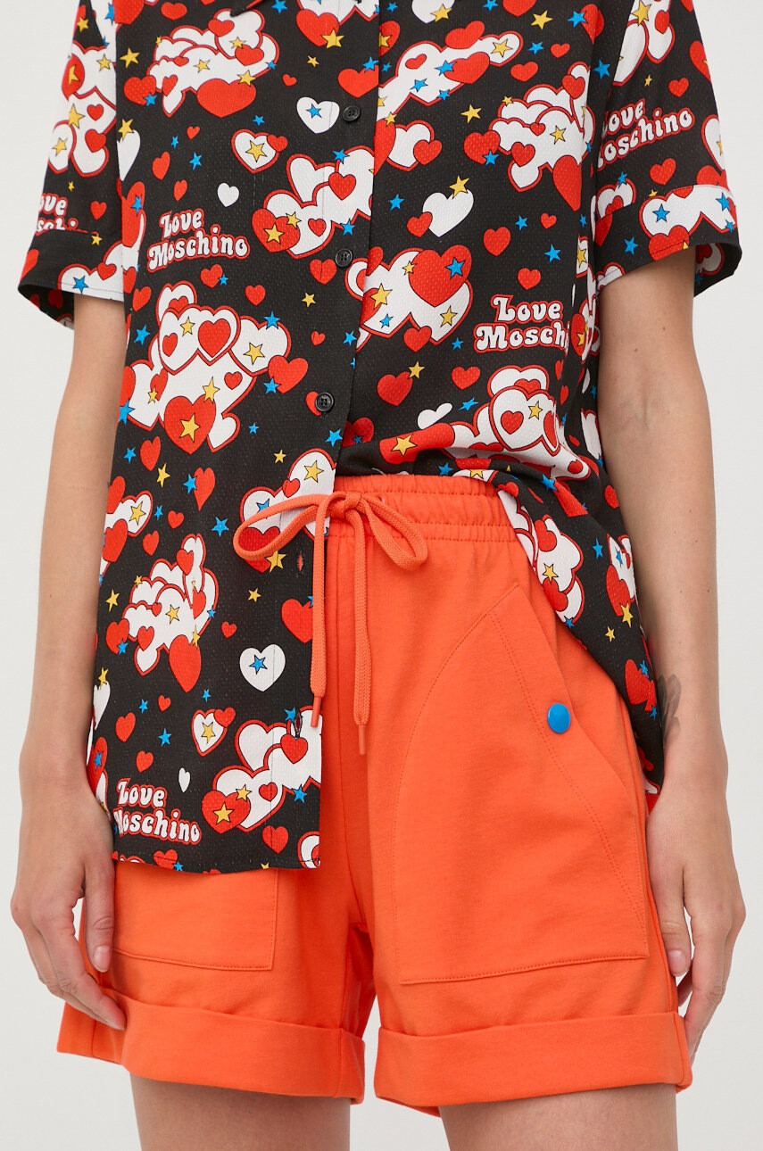 Love Moschino Памучен къс панталон - Pepit.bg
