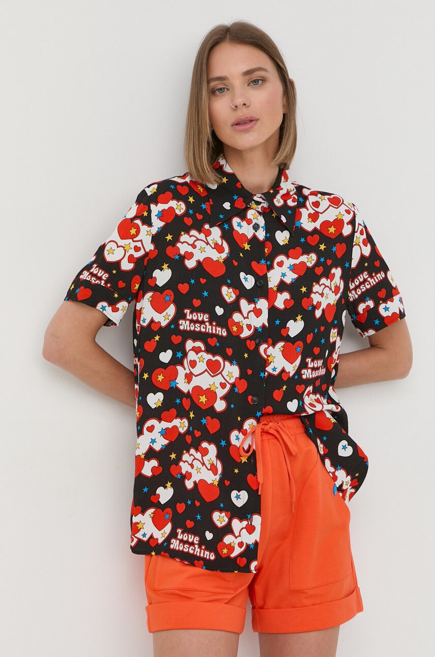 Love Moschino Памучен къс панталон - Pepit.bg