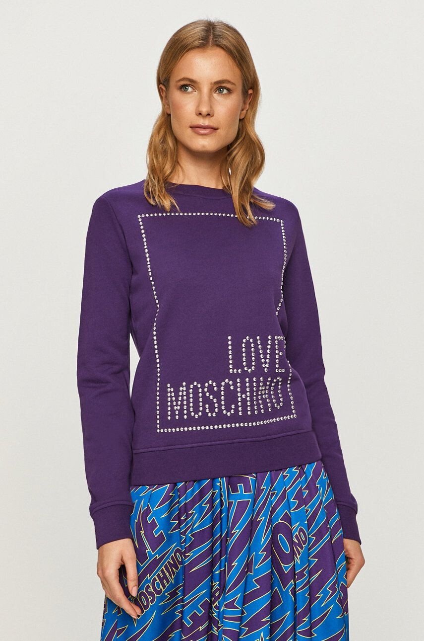 Love Moschino Памучен суичър - Pepit.bg