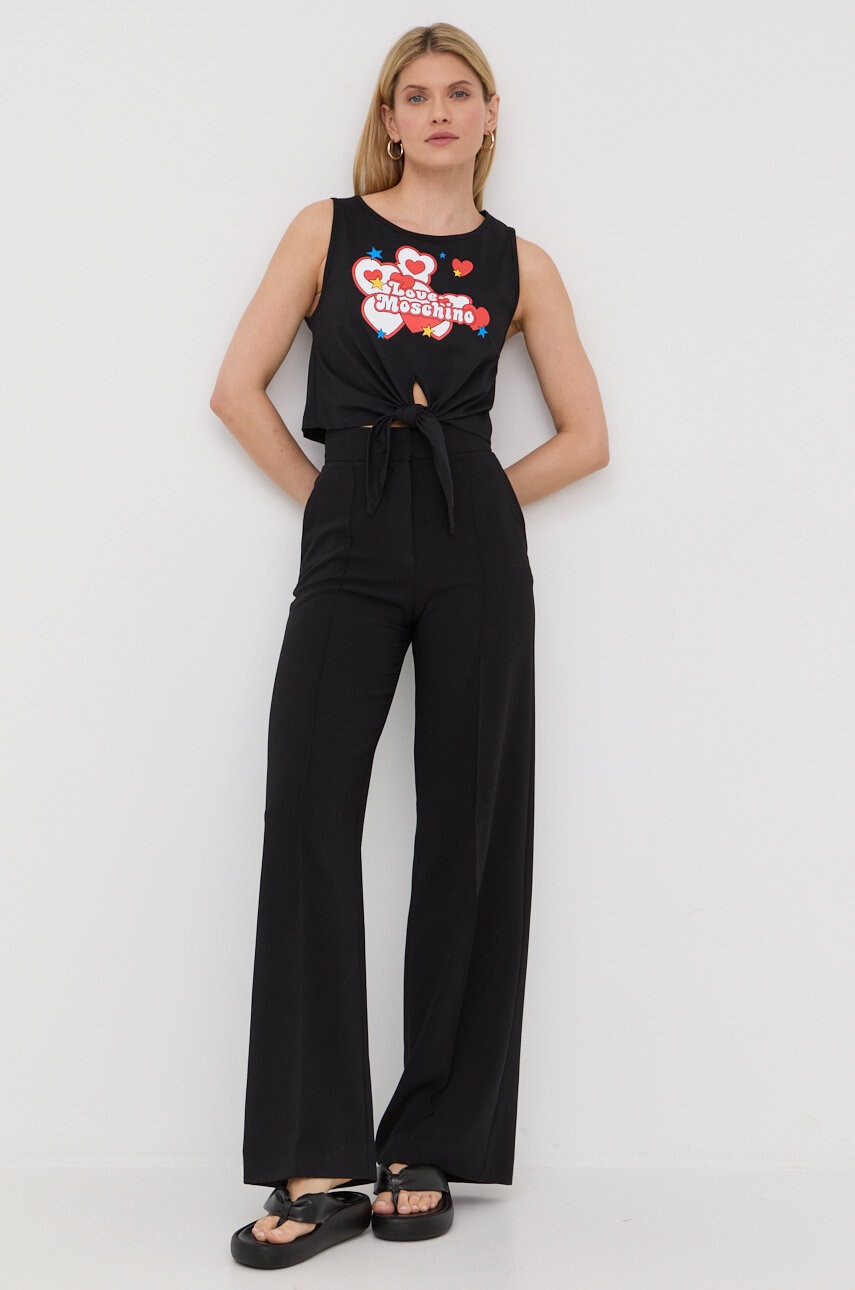Love Moschino Памучен топ - Pepit.bg