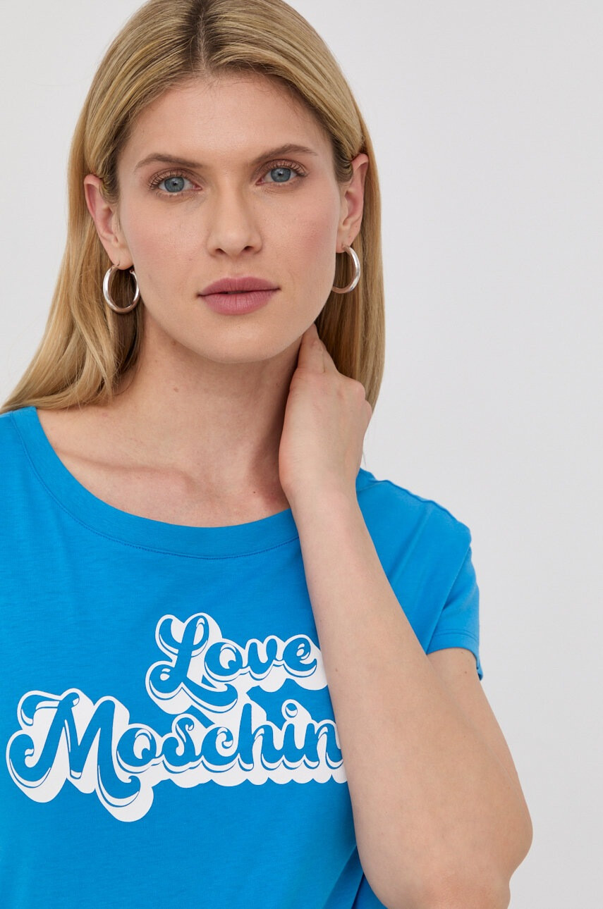 Love Moschino Памучна тениска - Pepit.bg