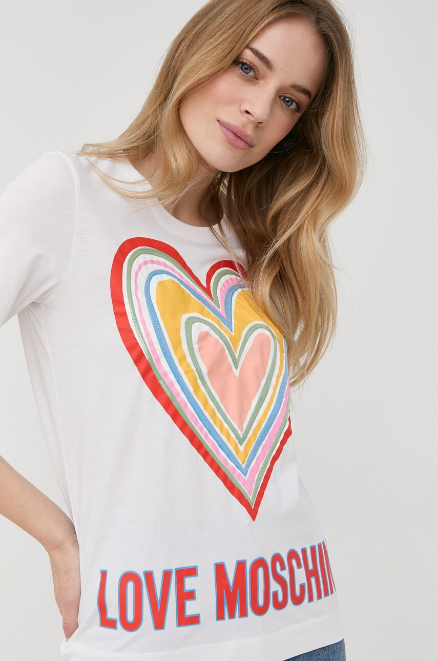 Love Moschino Памучна тениска - Pepit.bg