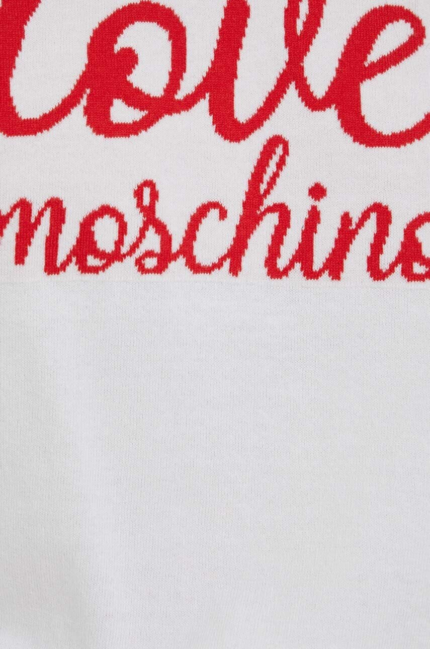 Love Moschino Памучна тениска в бяло - Pepit.bg