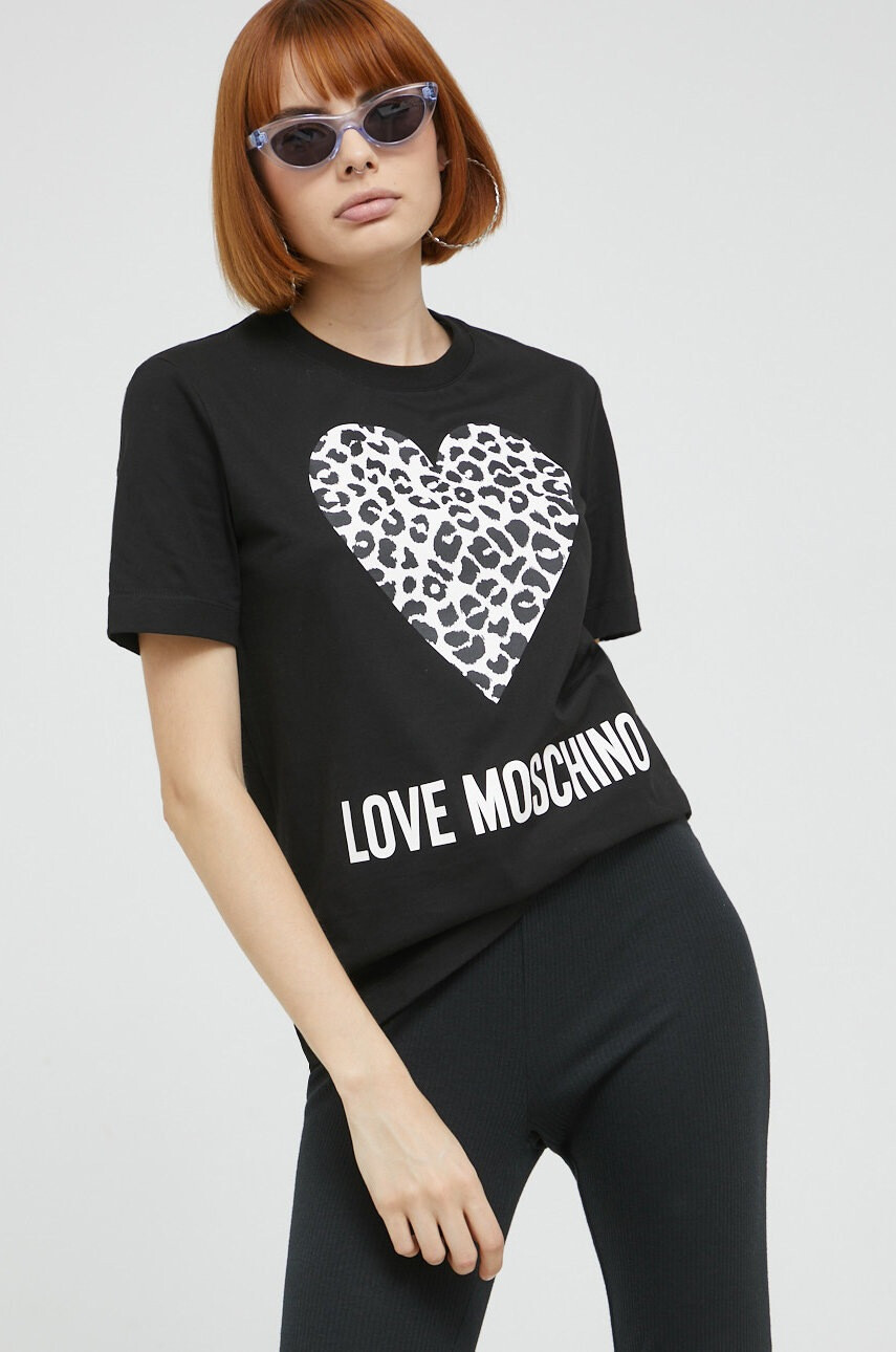 Love Moschino Памучна тениска - Pepit.bg