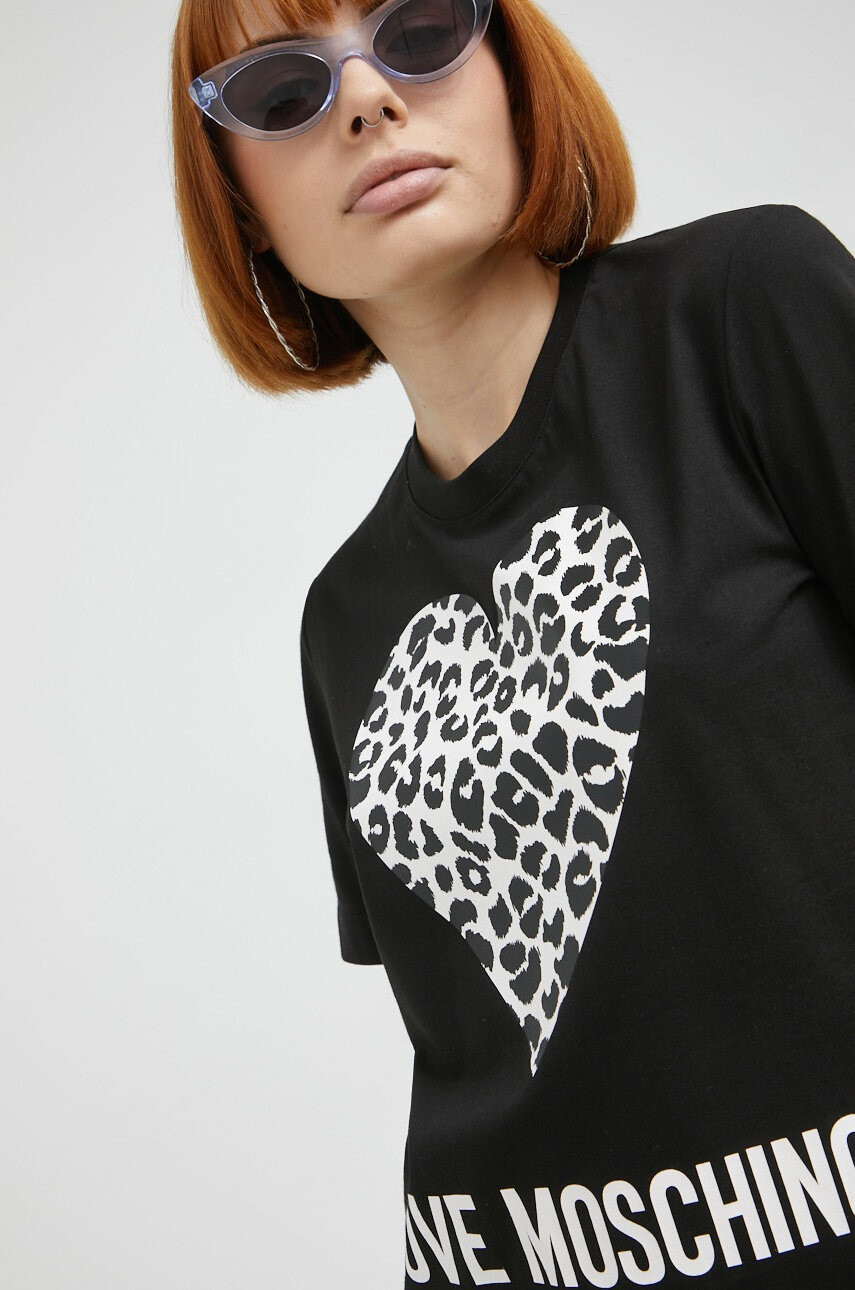 Love Moschino Памучна тениска - Pepit.bg