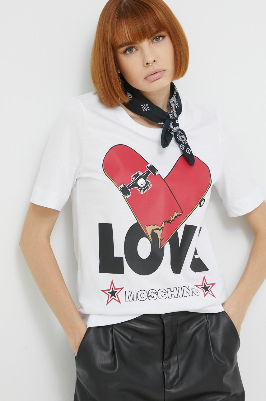 Love Moschino Памучна тениска - Pepit.bg